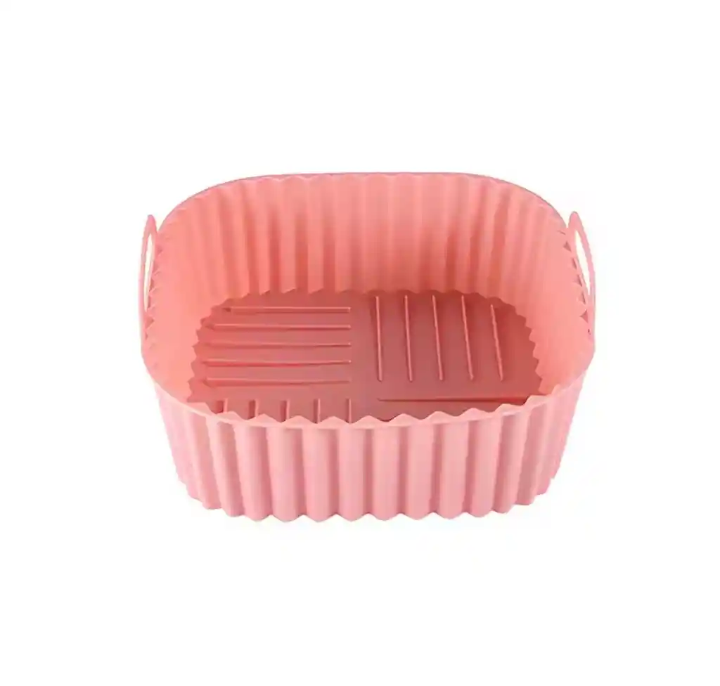 Canastilla Silicona Olla Freidora Air Fryer Pequeña Cuadrada Reutilizable