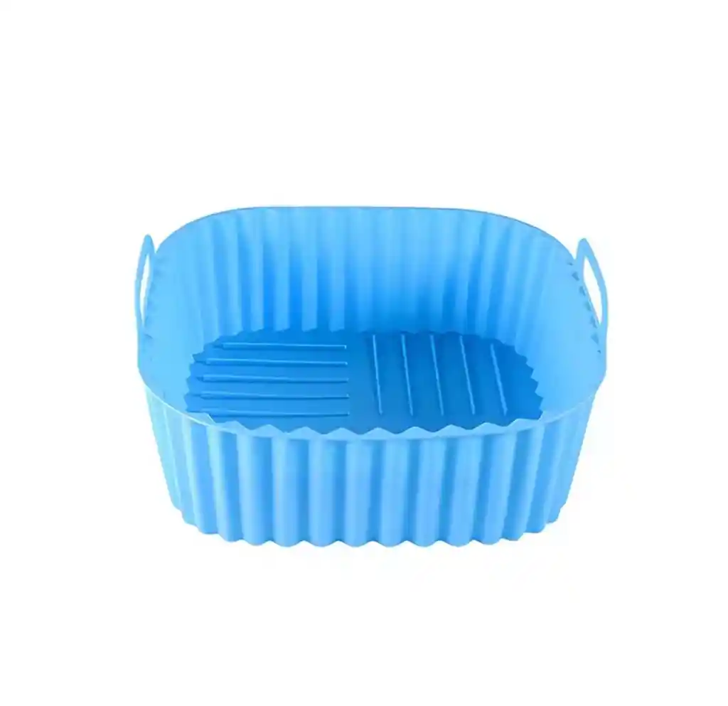 Canastilla Silicona Olla Freidora Air Fryer Pequeña Cuadrada Reutilizable