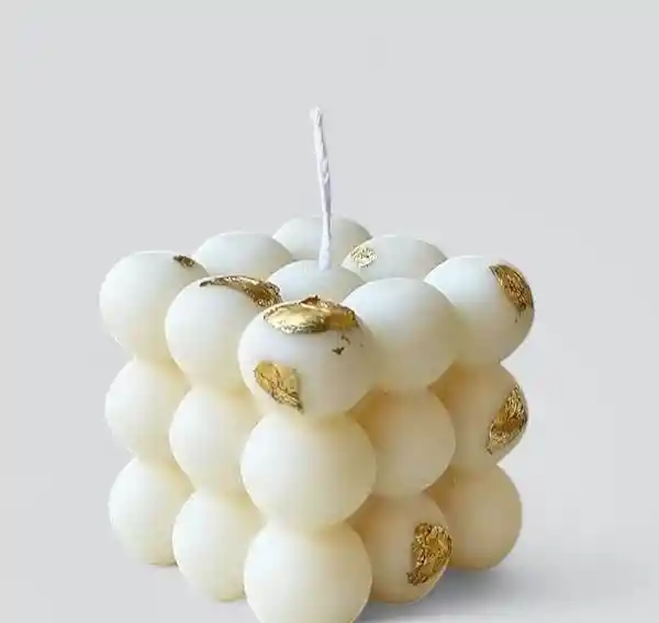Velas Aromáticas De Burbujas Grandes Oro