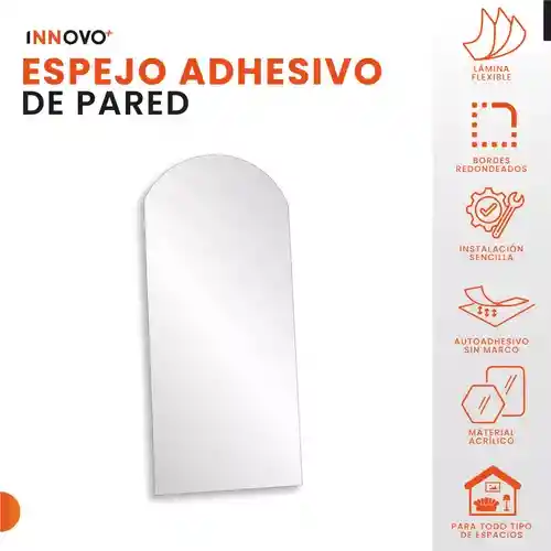 Lámina Espejo Adhesiva De Pared Moderno Decorativo Innovo Home