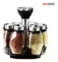 Condimentero Especiero Giratorio 6 Frascos Organizador Cocina Innovo Home