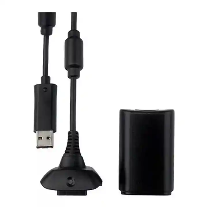 Kit De Cable Y Cargador De Batería Para Mando Xbox 360