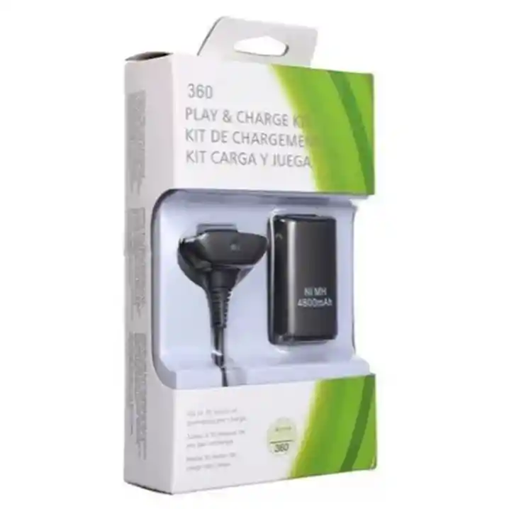 Kit De Cable Y Cargador De Batería Para Mando Xbox 360