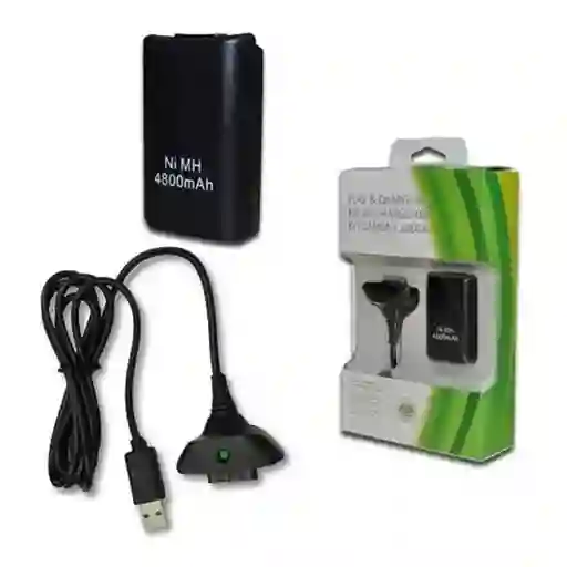 Kit De Cable Y Cargador De Batería Para Mando Xbox 360