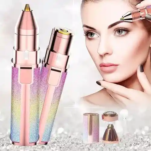 Depiladora Eléctrica 2 En 1 Para Cejas, Boca, Nariz Y Axilas Color Rosa