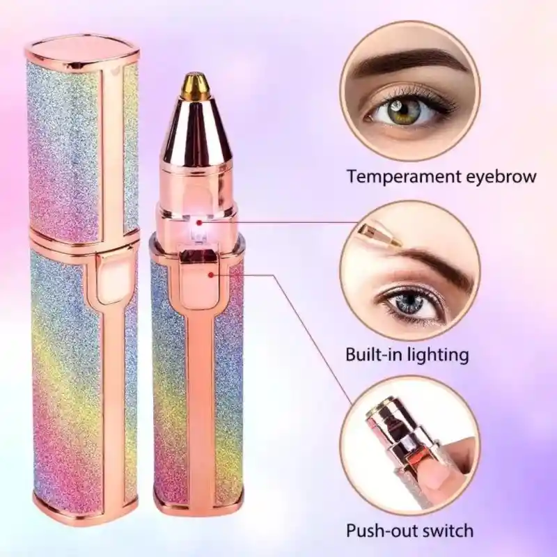 Depiladora Eléctrica 2 En 1 Para Cejas, Boca, Nariz Y Axilas Color Rosa