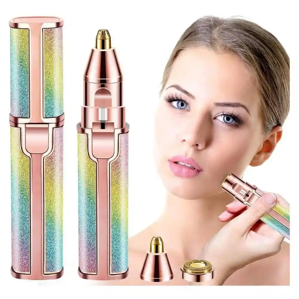 Depiladora Eléctrica 2 En 1 Para Cejas, Boca, Nariz Y Axilas Color Rosa
