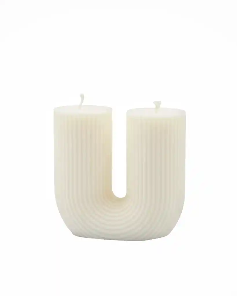 Velas Aromáticas En U Blanca