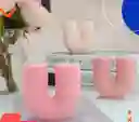 Velas Aromáticas En U Rosa