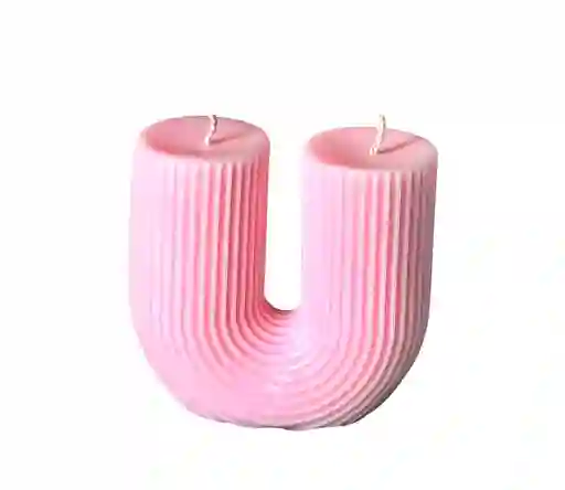 Velas Aromáticas En U Rosa