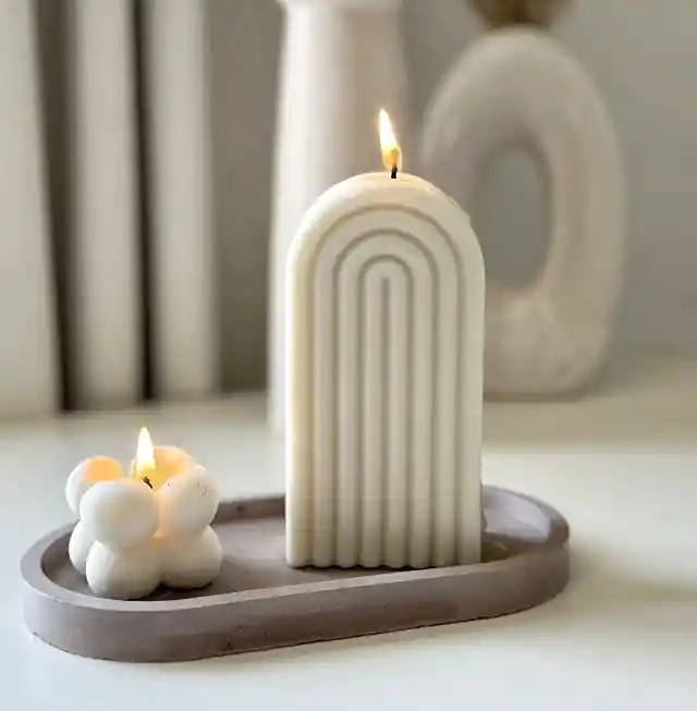 Velas Aromáticas En Arco Blanca