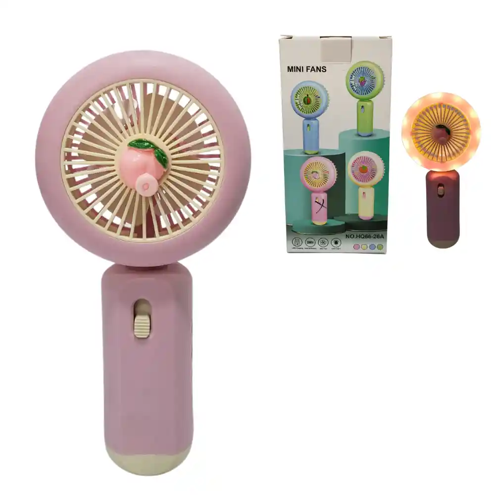 Mini Ventilador Led De Fruta Portatil