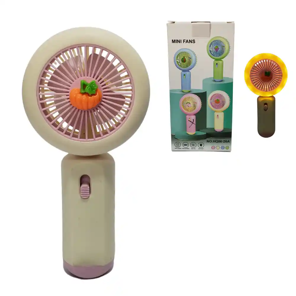 Mini Ventilador Led De Fruta Portatil