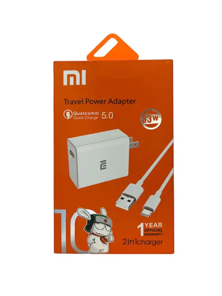 Cargador Carga Rapida 33w Xiaomi (redmi)