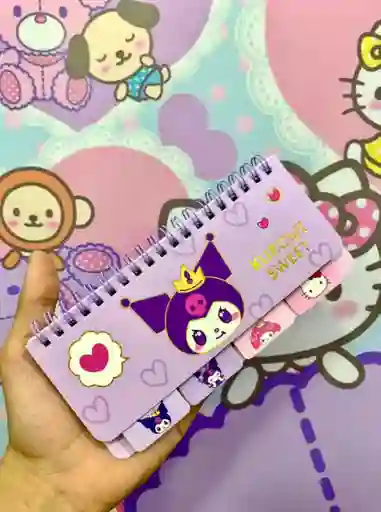 Libreta De Kuromi Con Corona Argollada