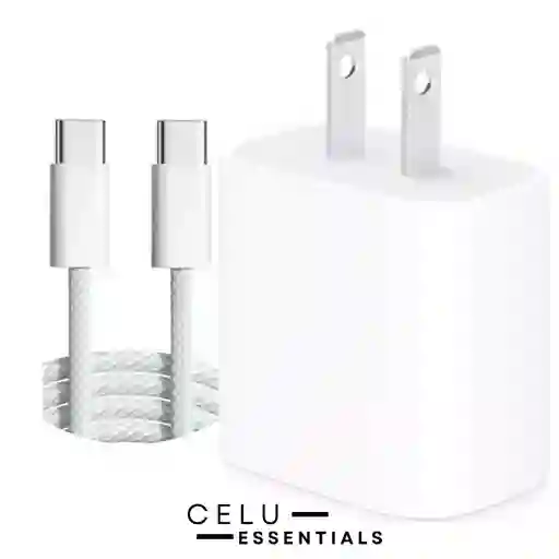 Cargador Completo Iphone Tipo C De 25w Genérico Combo Cubo + Cable