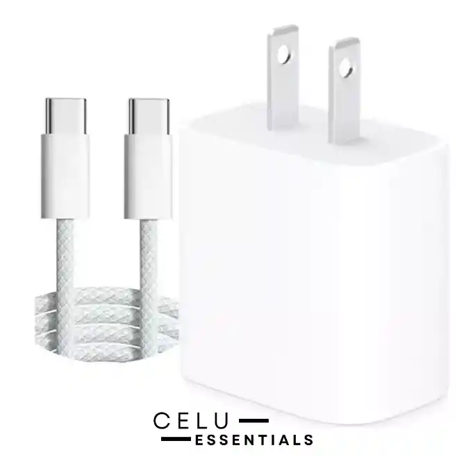 Cargador Completo Iphone Tipo C De 25w Genérico Combo Cubo + Cable