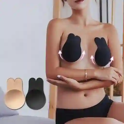 Brasier De Silicona Adhesivo Para Escotes Reutilizable Tipo Conejo