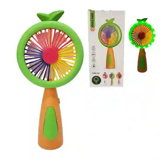 Ventilador Led De Mano Portatil Forma Fruta