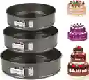 Utensilios De Cocina Moldes Pasteles Pasteleria Reposteria Juego 3 Redondos