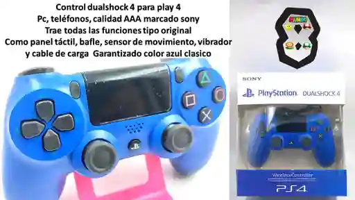 Control Play 4 Tipo Original Azul