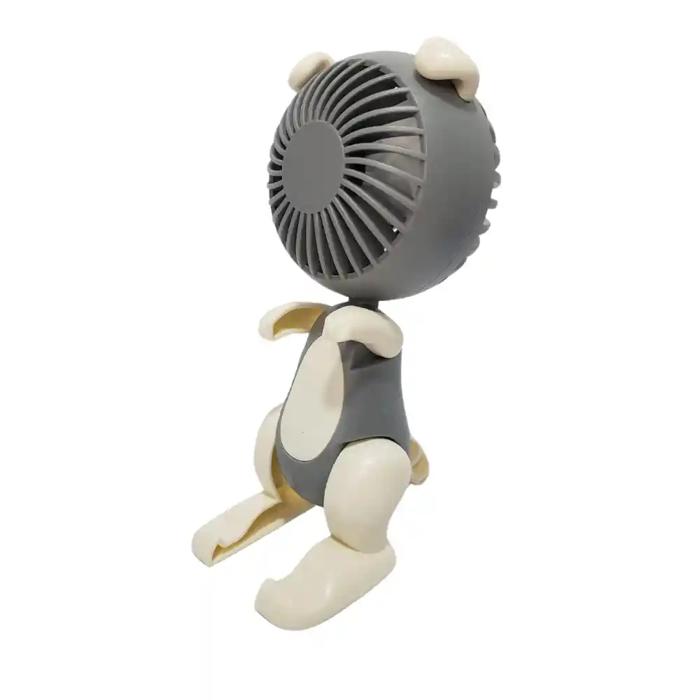Mini Ventilador Forma De Cachorro Con Soporte Para Celular
