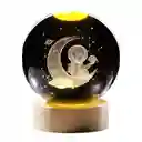 Esfera Magica Cristal 3d Led Luz De Noche Estuche Astronauta