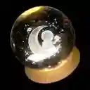 Esfera Magica Cristal 3d Led Luz De Noche Estuche Astronauta