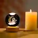 Esfera Magica Cristal 3d Led Luz De Noche Estuche Astronauta