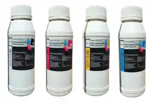 Kit X4 De Tinta Universal 250ml Para Impresora Recarga Continua (epson - Hp - Canon Etc..)