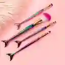 Set De Brochas Cola Sirena X4 Piezas