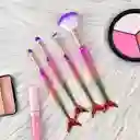 Set De Brochas Cola Sirena X4 Piezas