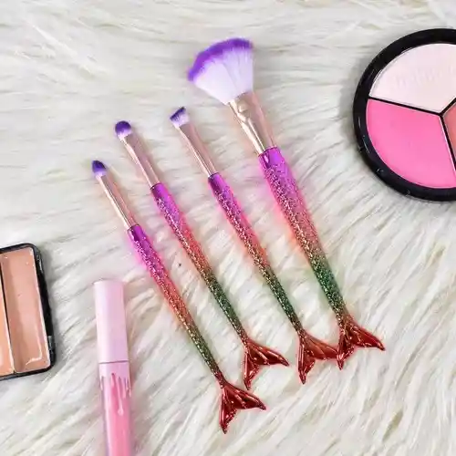 Set De Brochas Cola Sirena X4 Piezas