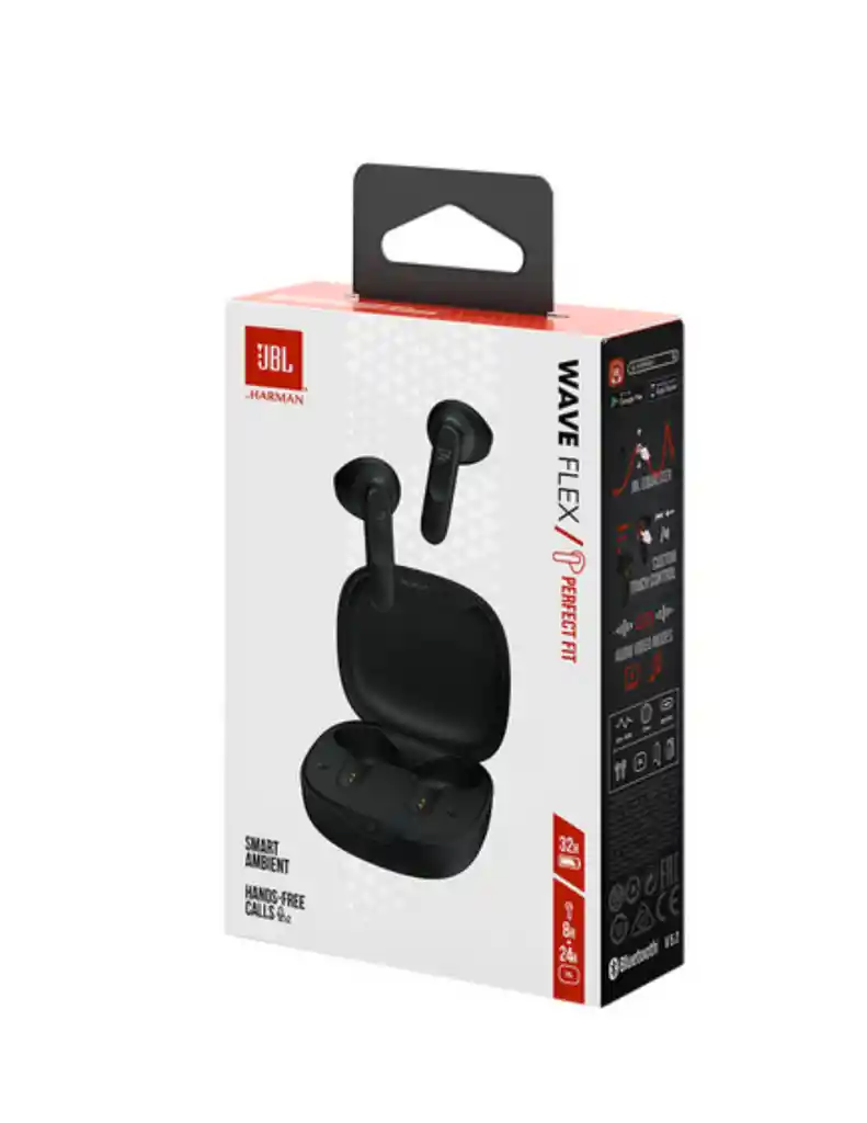 Audífonos In-ear Inalámbricos Jbl Wave Flex Negro