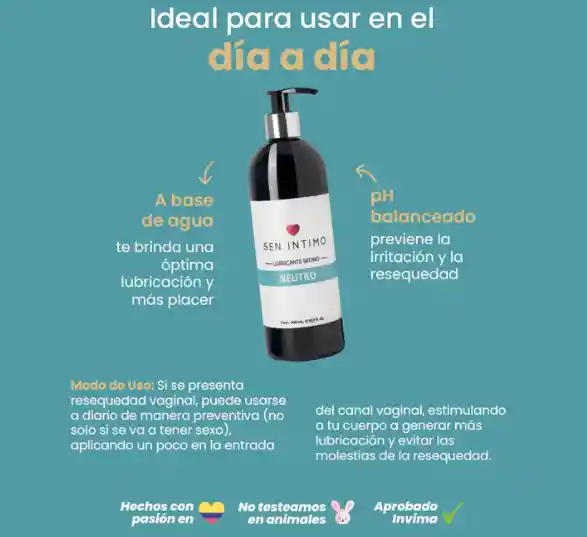 Lubricante Sexo Anal Vaginal Medio Litro Sen Intimo Ph Neutro Exclusivo A Base De Agua Lub Erotico Bondage Fist Fisting Sadomasoquismo Sado Lgbt Gay Gays
