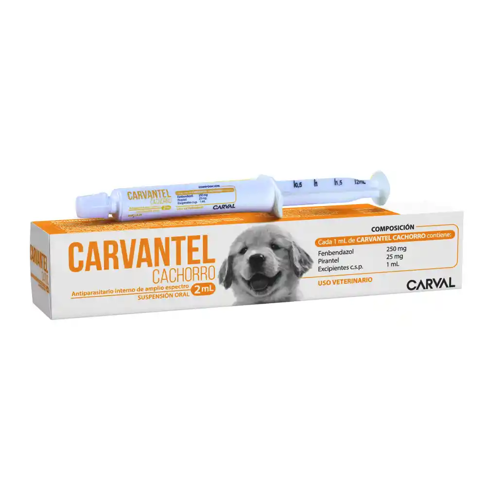Carval Antiparasitario Para Perro Cachorro Carvantel 2 Ml