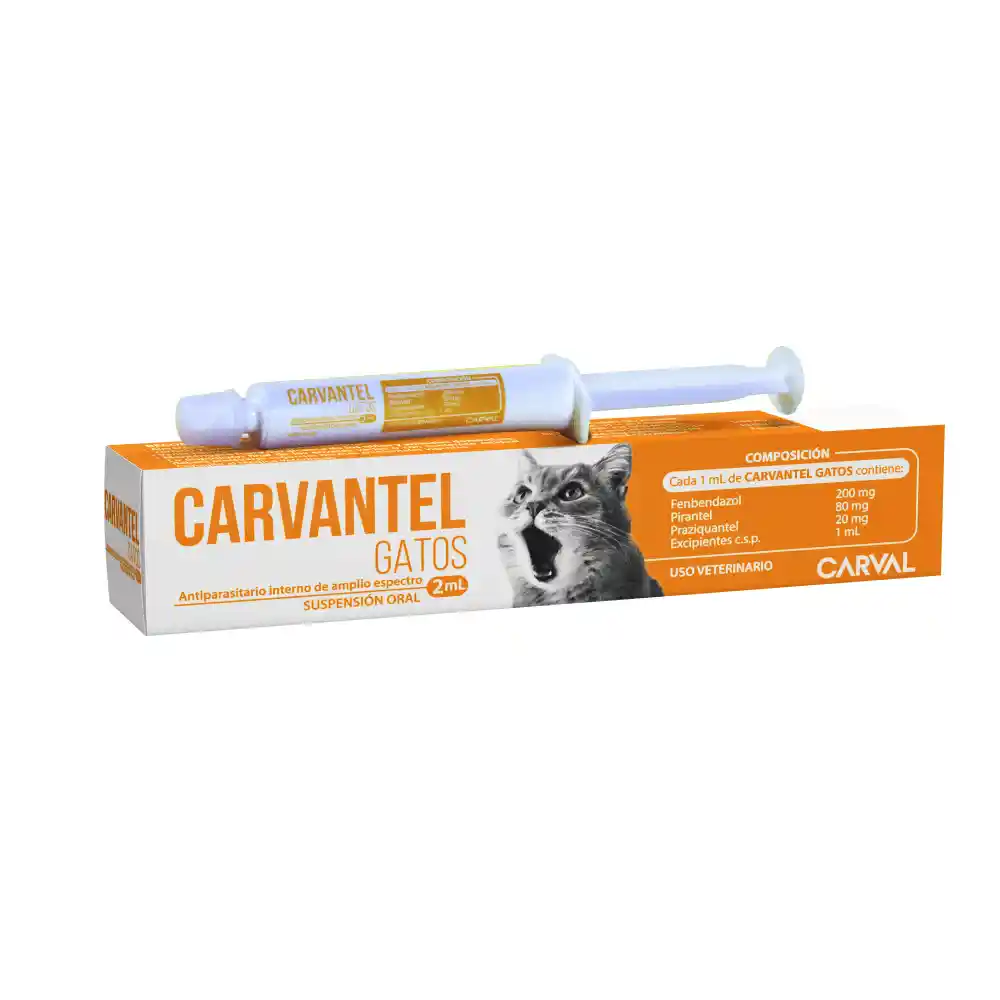 Carval Antiparasitario Para Gato Carvantel 2 Ml