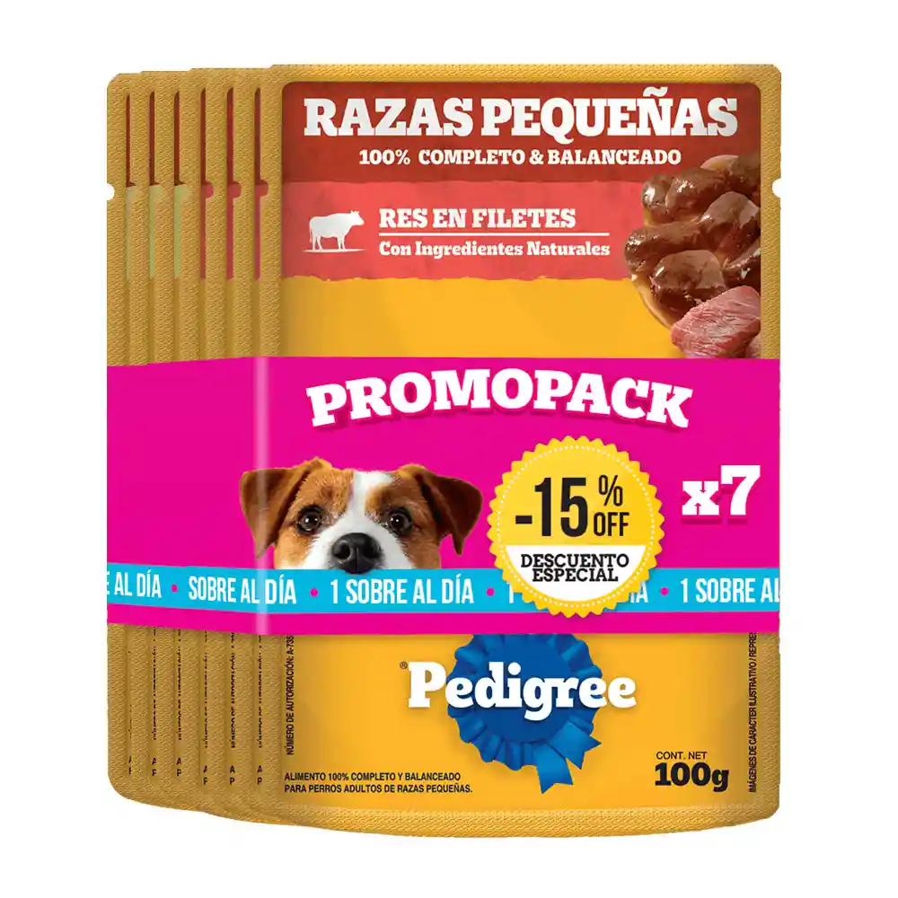 Pedigree Alimento Húmedo Para Perro Promo Pack X 7
