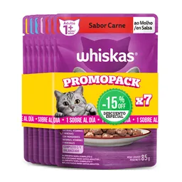 Whiskas Alimento Húmedo Para Gato Promo Pack X 7