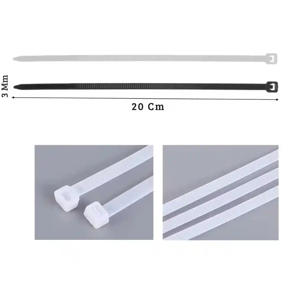 Paquete De Abrazadera Amarradera Plastica X100 Unidades