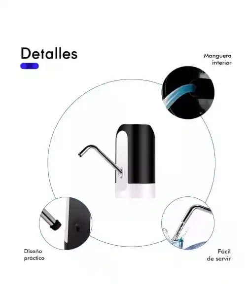Dispensador De Agua Eléctrico Recargable Portatil