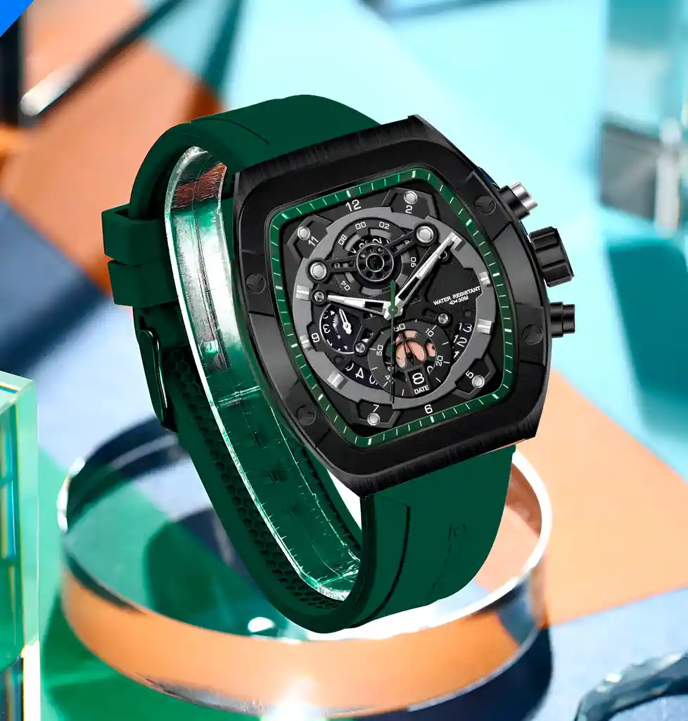Reloj G-force H3994g Calendario Deportivo Funcional +estuche