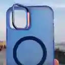 Case Magsafe Iphone 13 Con Soporte En Camara Azul