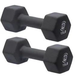 Par Mancuerna Neopreno 15lb Hexagonal