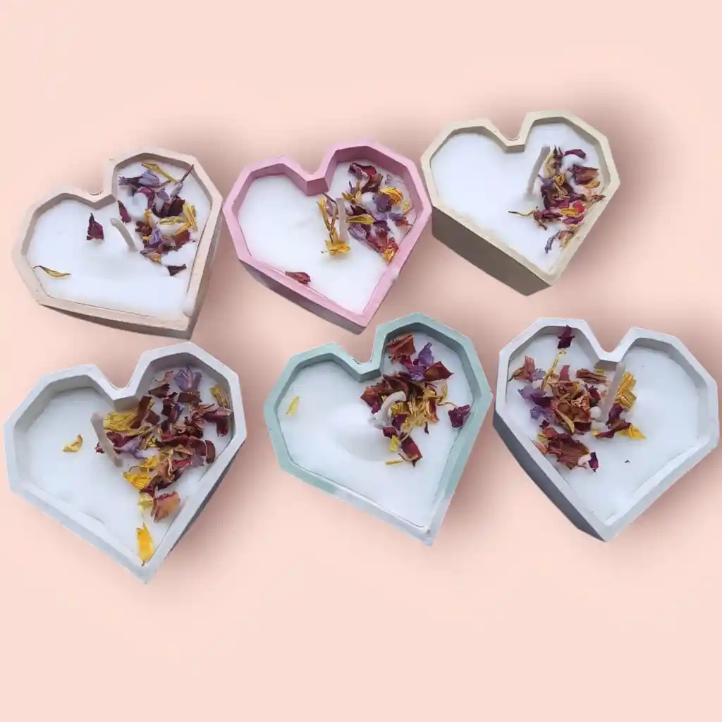 Vela Aromática En Corazón