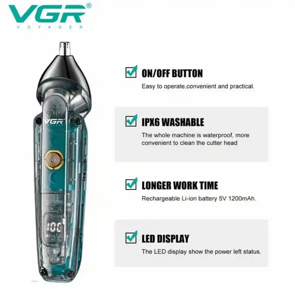 Máquina Cortadora De Cabello, Corporal, Bigote, Barba, Axilas, Piernas, Recargable Vgr Original V 949 - Messi