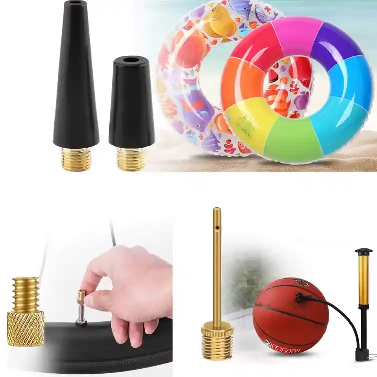 Adaptador De Válvula Presta Schrader Para Bicicleta, Adaptadores De Bomba De Latón Para Bicicleta, Aguja De Bomba De Bola, Adaptador De Inflador De Boquilla De Juguetes Inflables De Globo