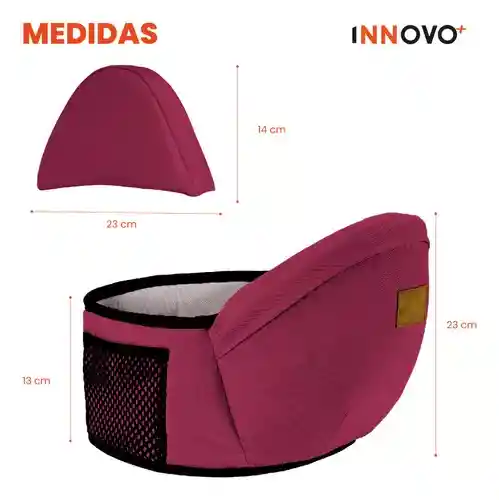 Cargador Canguro Ergonómico Para Bebes Niños De 0 A 4 Años Vinotinto Innovo
