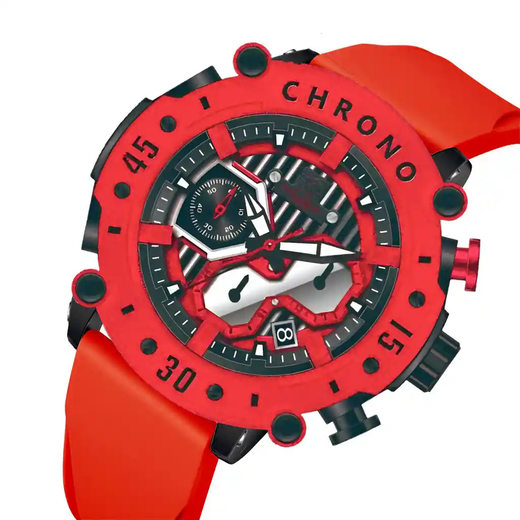 Reloj G-force H4056g Cronografo Funcional Goma + Estuche