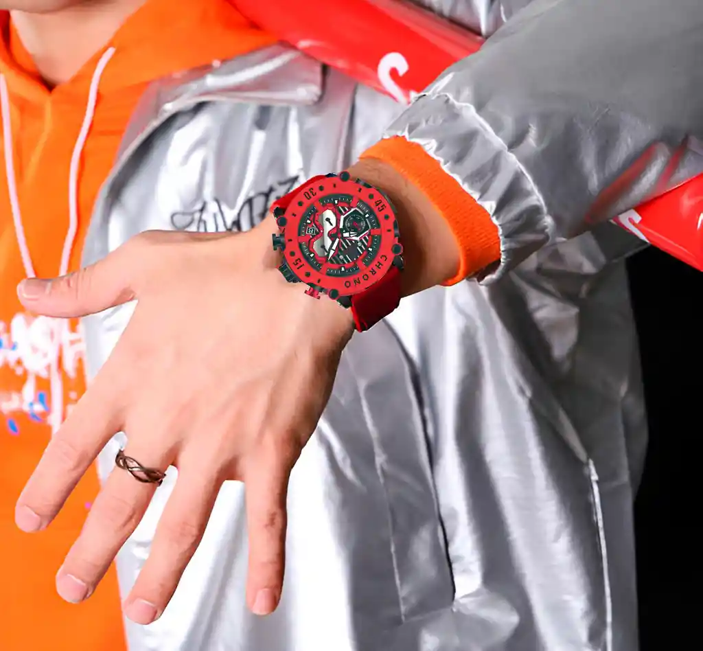 Reloj G-force H4056g Cronografo Funcional Goma + Estuche
